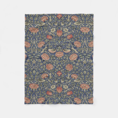 William Morris Tudor Rose Wallpaper Fleece Blanket