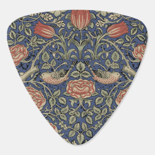 William Morris Tudor Rose Wallpaper Guitar Pick