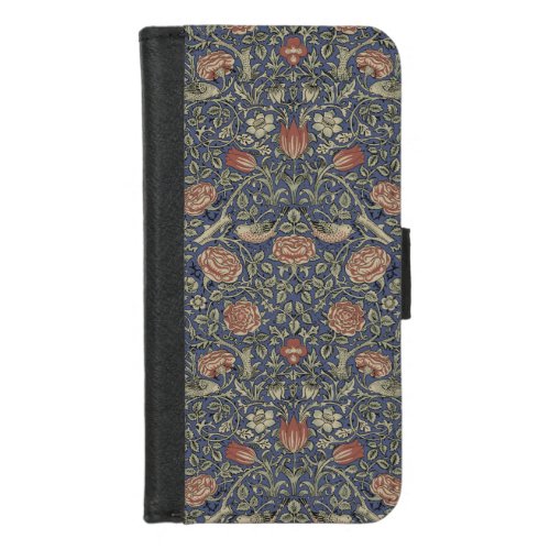 William Morris Tudor Rose Wallpaper iPhone 87 Wallet Case