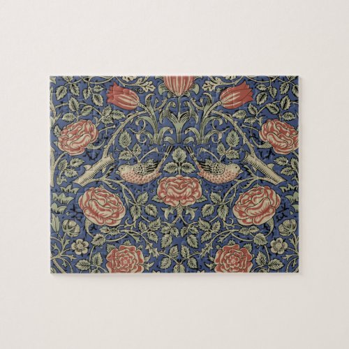 William Morris Tudor Rose Wallpaper Jigsaw Puzzle