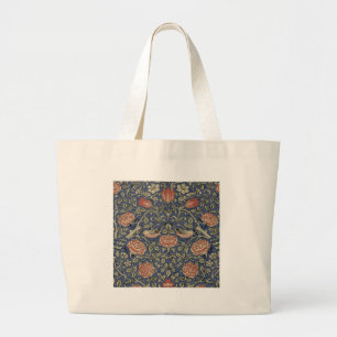 William Morris Tudor Rose Wallpaper Large Tote Bag