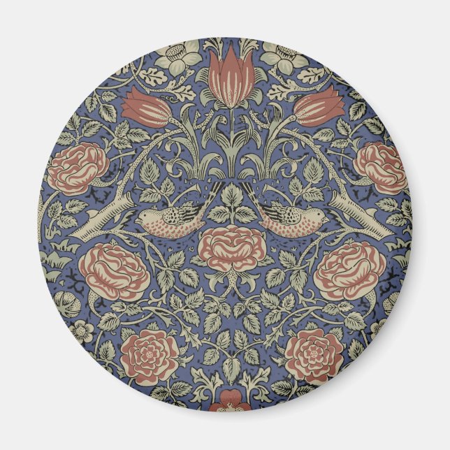 William Morris Tudor Rose Wallpaper Magnet (Front)