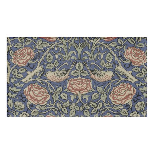 William Morris Tudor Rose Wallpaper Name Tag