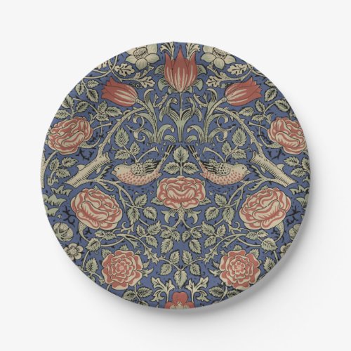 William Morris Tudor Rose Wallpaper Paper Plates