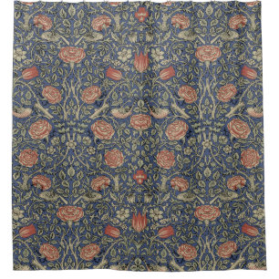 William Morris Tudor Rose Wallpaper Shower Curtain