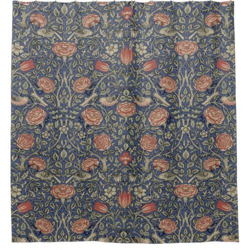 William Morris Tudor Rose Wallpaper Shower Curtain