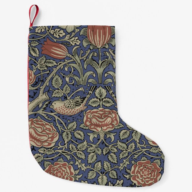 William Morris Tudor Rose Wallpaper Small Christmas Stocking (Front)