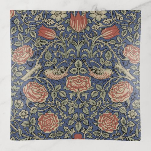 William Morris Tudor Rose Wallpaper Trinket Tray