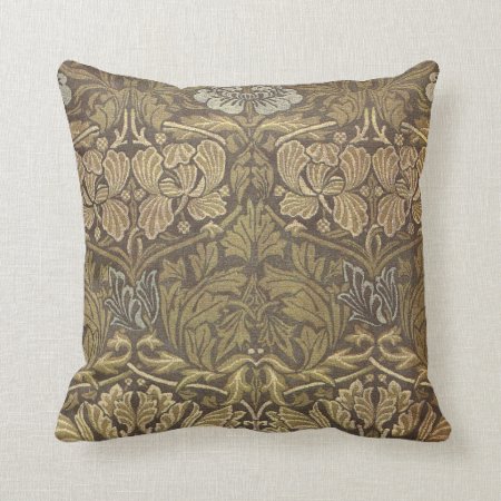 William Morris Tulip And Rose Pattern Throw Pillow