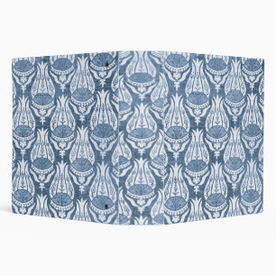 William Morris Tulip and Trellis Blue Floral Art 3 Ring Binder