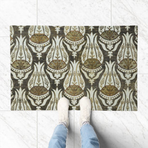 William Morris Tulip and Trellis Blue Floral Art Doormat