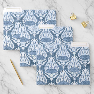 William Morris Tulip and Trellis Blue Floral Art File Folder