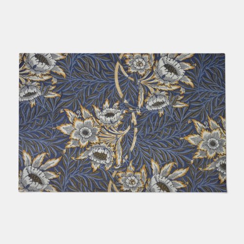 William Morris Tulip and Willow Floral Pattern Doormat