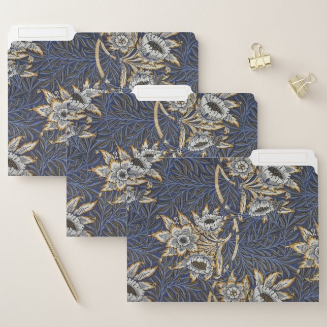 William Morris Tulip and Willow Floral Pattern File Folder (Set)
