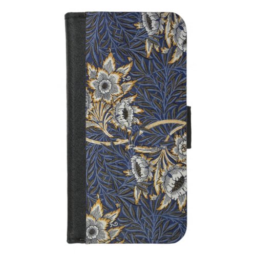 William Morris Tulip and Willow Floral Pattern iPhone 87 Wallet Case