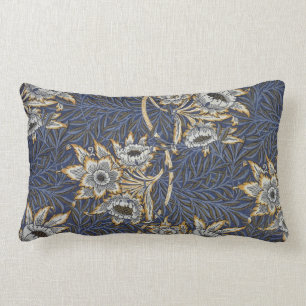 William Morris Tulip and Willow Floral Pattern Lumbar Pillow