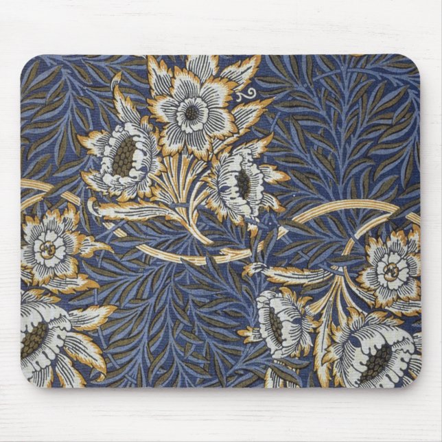 William Morris Tulip and Willow Floral Pattern Mouse Pad (Front)