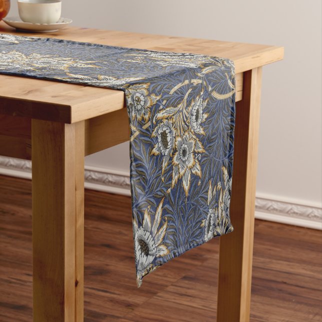 William Morris Tulip and Willow Floral Pattern Short Table Runner (In Situ)