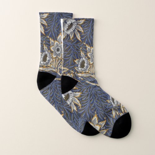 William Morris Tulip and Willow Floral Pattern Socks