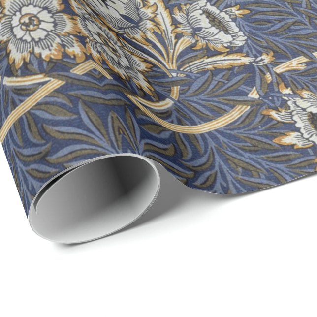 William Morris Tulip and Willow Floral Pattern Wrapping Paper (Roll Corner)