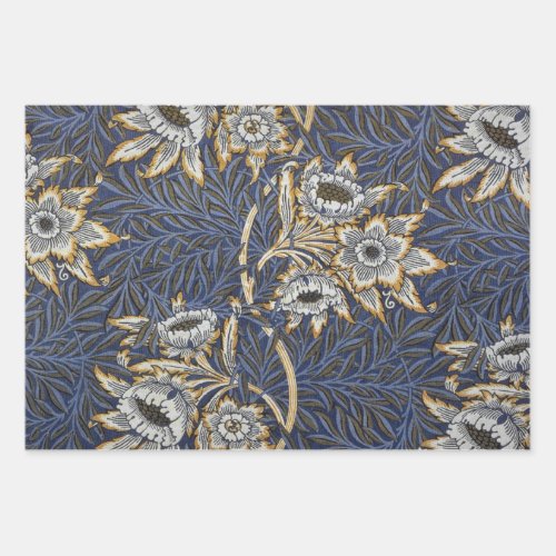 William Morris Tulip and Willow Floral Pattern Wrapping Paper Sheets