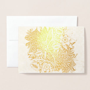 William Morris TULIP AND WILLOW GOLD Foil Card