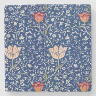 William Morris Tulip Garden Vintage Arts Stone Coaster