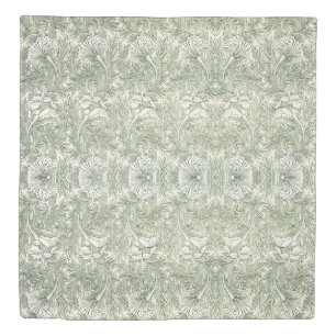 William Morris Tulip Green Floral Art Print Duvet Cover
