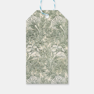 William Morris Tulip Green Floral Art Print Gift Tags