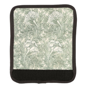 William Morris Tulip Green Floral Art Print Luggage Handle Wrap