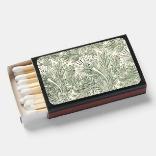 William Morris Tulip Green Floral Art Print Matchboxes