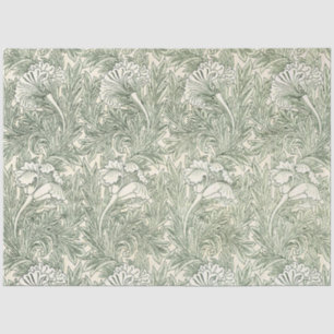 William Morris Tulip Green Floral Art Print Tissue Paper