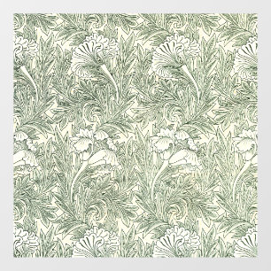 William Morris Tulip Green Floral Art Print Window Cling