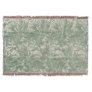 William Morris Tulip Pattern Sage Green Throw Blanket
