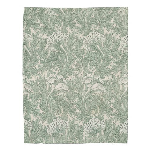 William Morris Tulip Pattern Sage Green Twin Duvet Cover