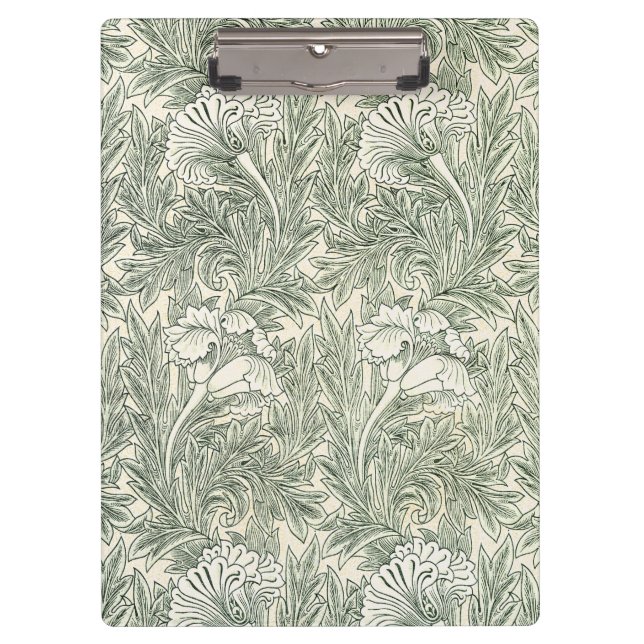 William Morris Tulip Wallpaper Classic Green Clipboard (Front)