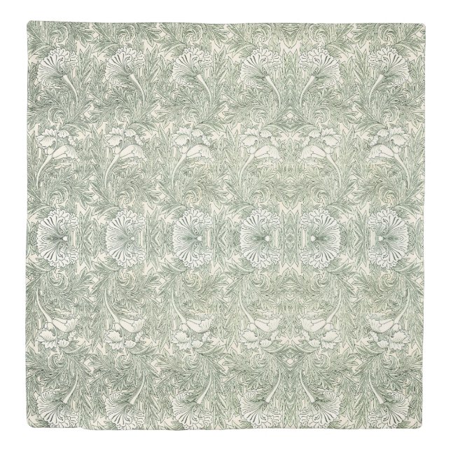 William Morris Tulip Wallpaper Classic Green Duvet Cover (Front)