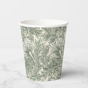 William Morris Tulip Wallpaper Classic Green Paper Cups