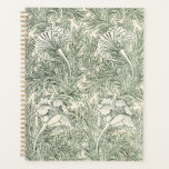 William Morris Tulip Wallpaper Classic Green Planner<br><div class="desc">This is a digitally enhanced version of Tulip (1875) famous pattern. "Tulip" is a textile design created by the renowned British designer William Morris, who was a leading figure in the Arts and Crafts movement. This design showcases a stylized interpretation of tulip flowers, combined with intricate, flowing vines and leaves....</div>
