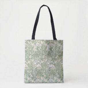 William Morris Tulip Wallpaper Classic Green Tote Bag