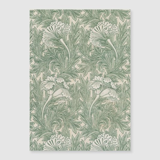 William Morris tulip wallpaper textile green (Front)