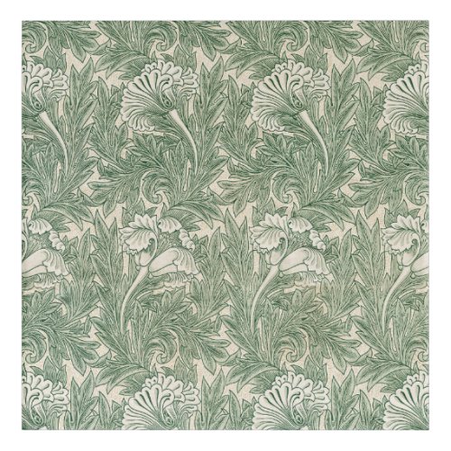 William Morris tulip wallpaper textile green Acrylic Print