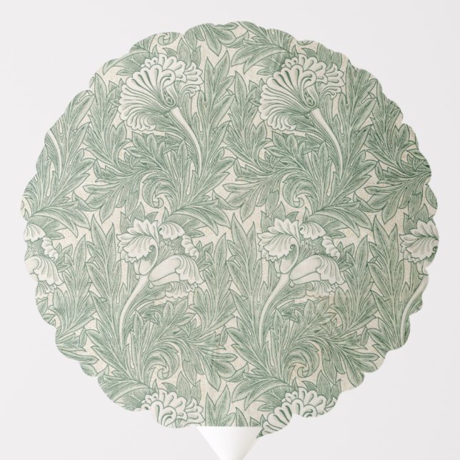 William Morris tulip wallpaper textile green Balloon (Front)