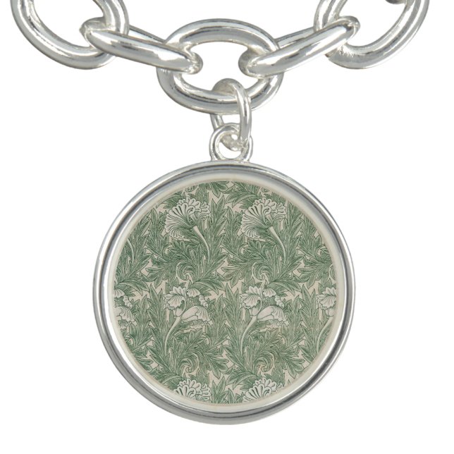 William Morris tulip wallpaper textile green Bracelet (Design)