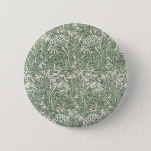 William Morris tulip wallpaper textile green Button