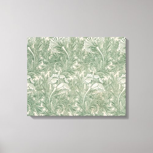 William Morris tulip wallpaper textile green Canvas Print