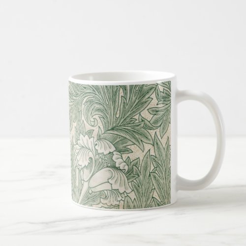 William Morris tulip wallpaper textile green Coffee Mug