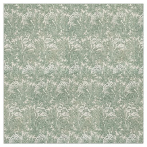 William Morris tulip wallpaper textile green Fabric