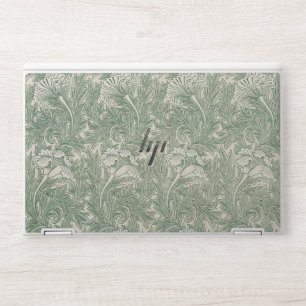 William Morris tulip wallpaper textile green HP Laptop Skin