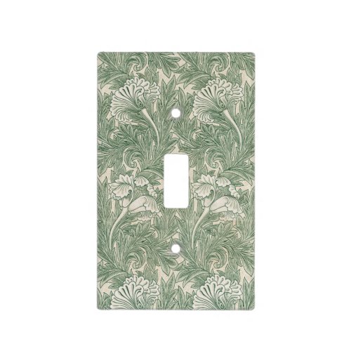 William Morris tulip wallpaper textile green Light Switch Cover